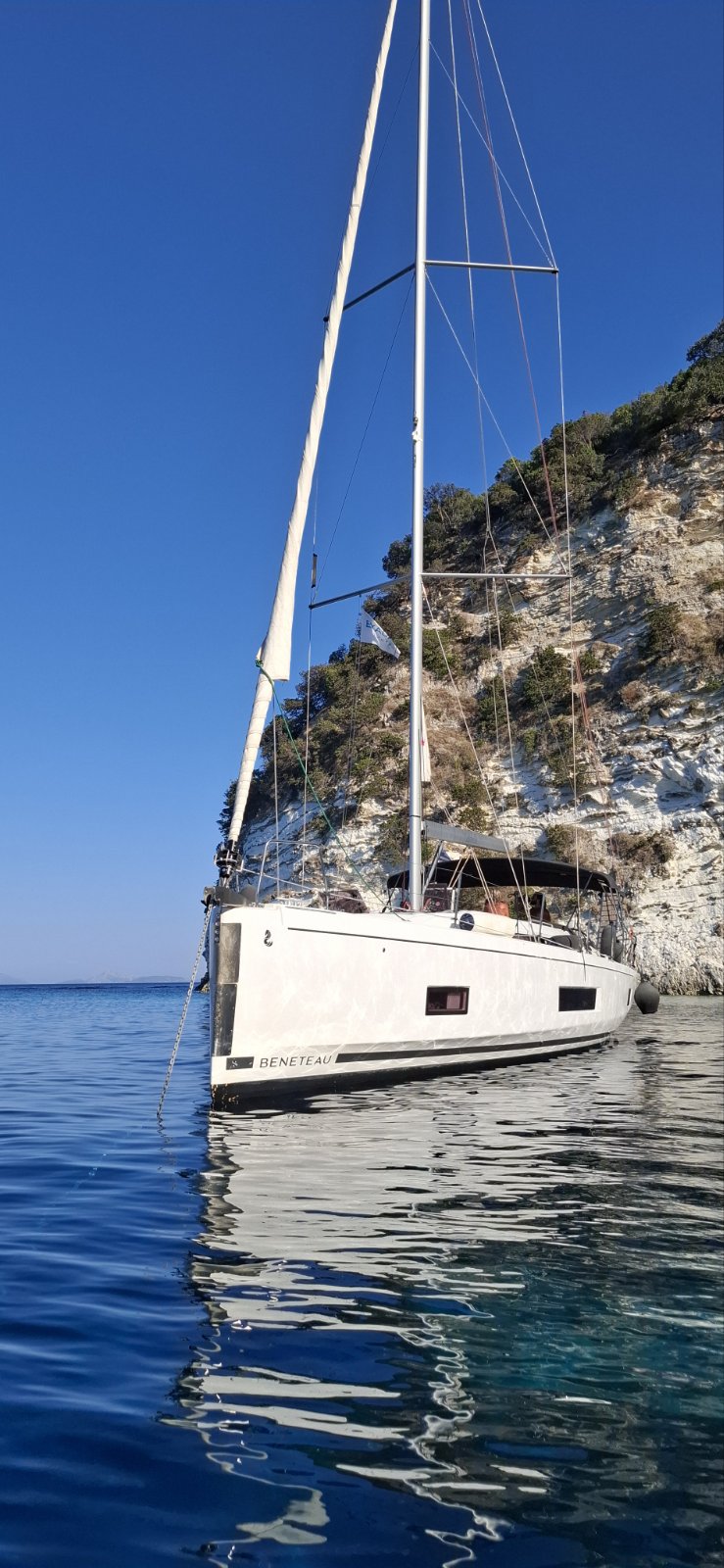 Oceanis 46.1 Lella Belle at anchor
